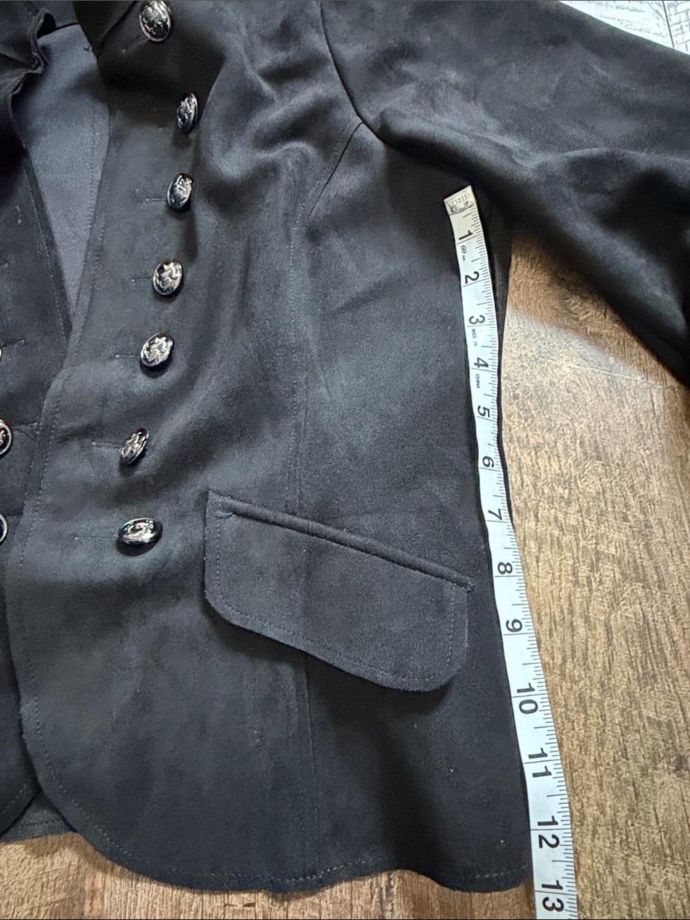 Molly Bracken Black Double-Breasted Military Jacket - Picture 10 of 12